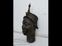 Artă africană - cap de bronz Benin nr. 7561