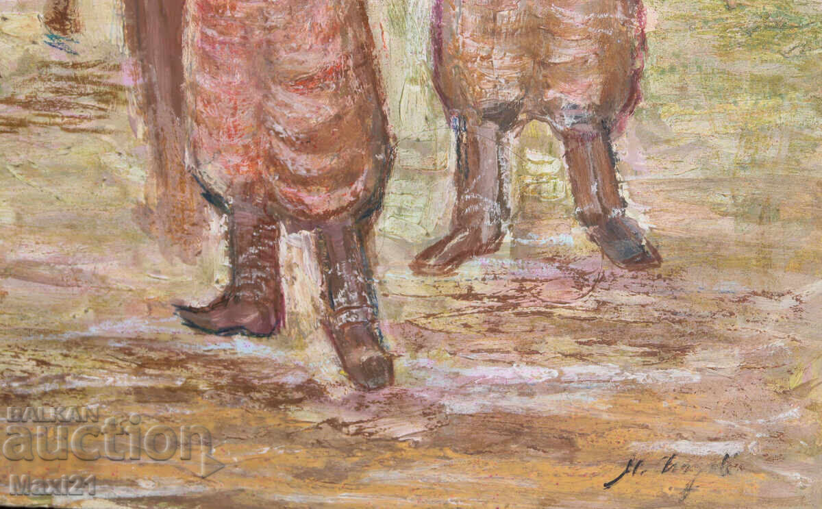 Painting tempera paints figurative composition - 6