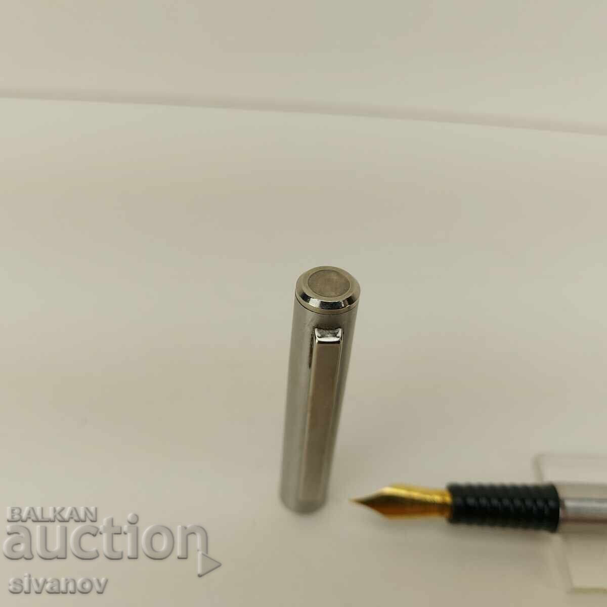 Auction Inoxcrom Fountain Pen, metal body, made in Spain #4260 Auction Inoxcrom Fountain Pen, metal body, made in Spain #4260