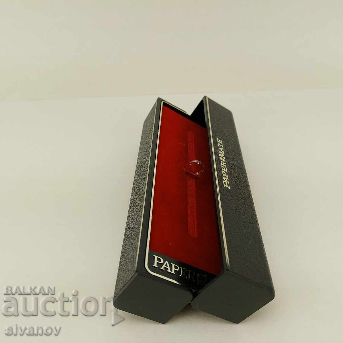 Auction Old Paper Mate pen box, black empty #4553 Auction Old Paper Mate pen box, black empty #4553
