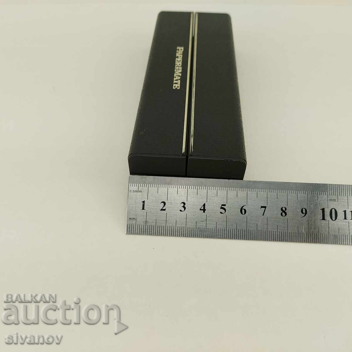 Old Paper Mate pen box, black empty #4553 - 6 Old Paper Mate pen box, black empty #4553 - 6