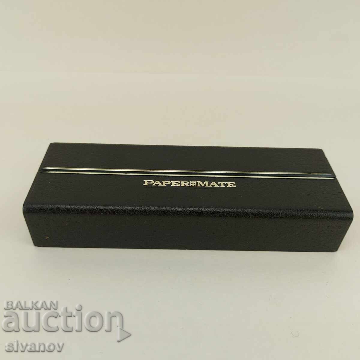 Old Paper Mate pen box, black empty #4553 Old Paper Mate pen box, black empty #4553