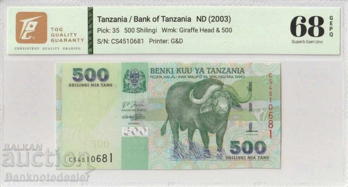 Tanzania 500 shillingI 2023 Pick 35 Ref 0681 68 GEPQ GEM Unc Tanzania 500 shillingI 2023 Pick 35 Ref 0681 68 GEPQ GEM Unc