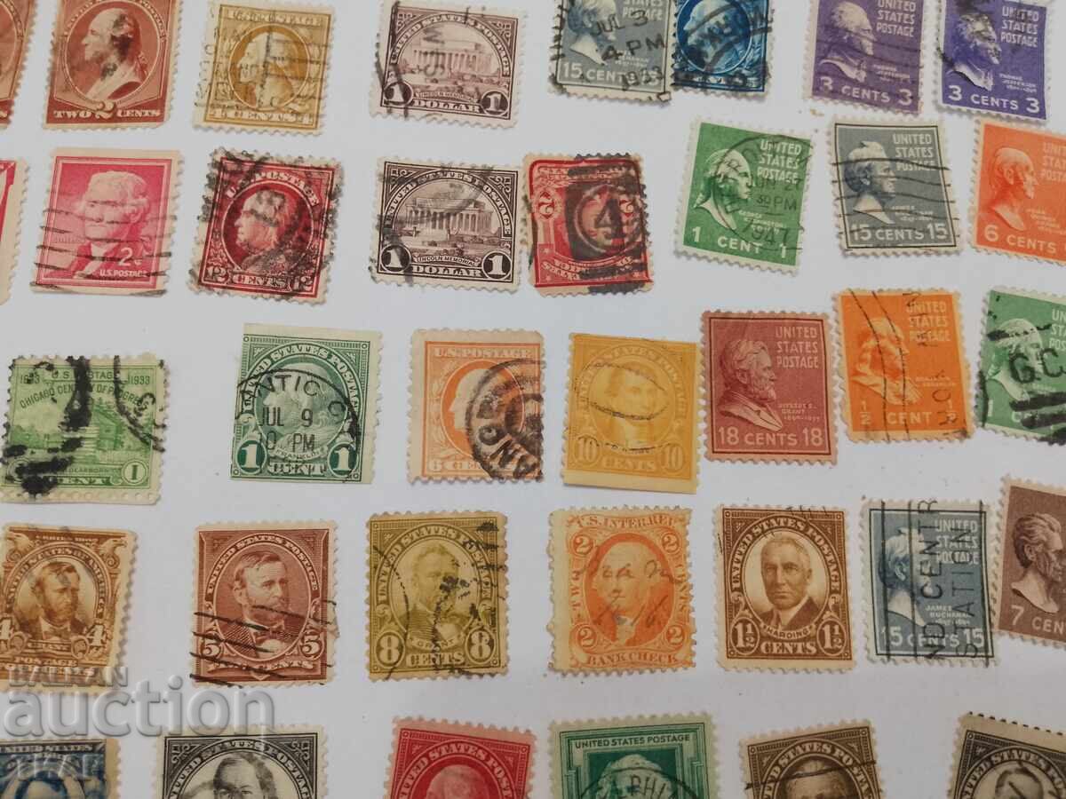 Postage stamps USA -0.01 cents - 5 Postage stamps USA -0.01 cents - 5
