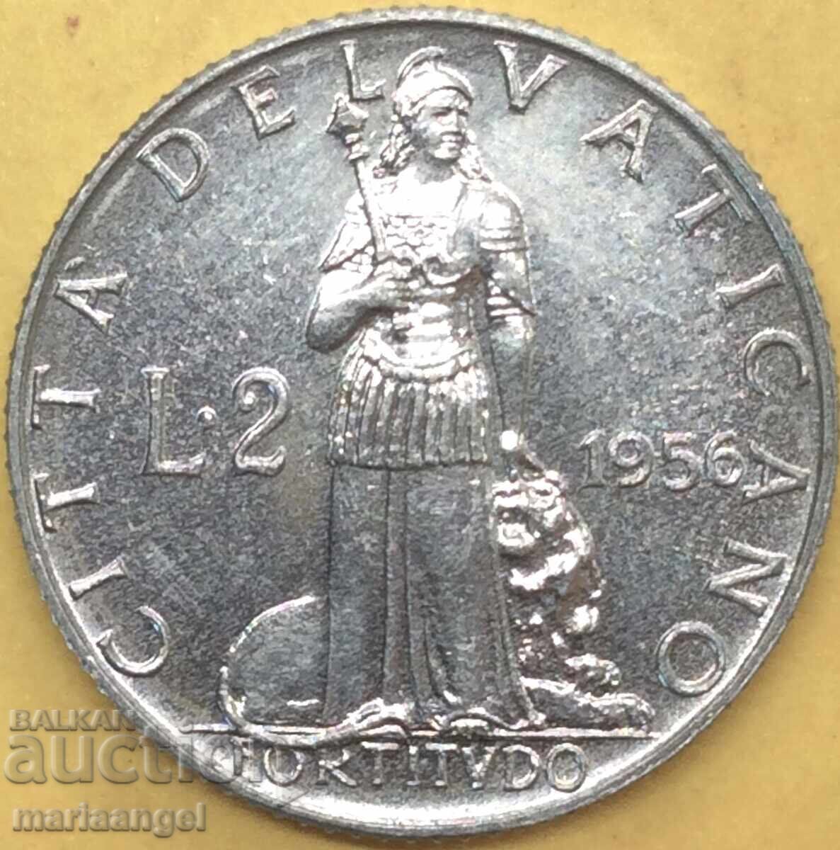 2 λίρες 1956 Βατικανού Πίος XII - 5 2 λίρες 1956 Βατικανού Πίος XII - 5