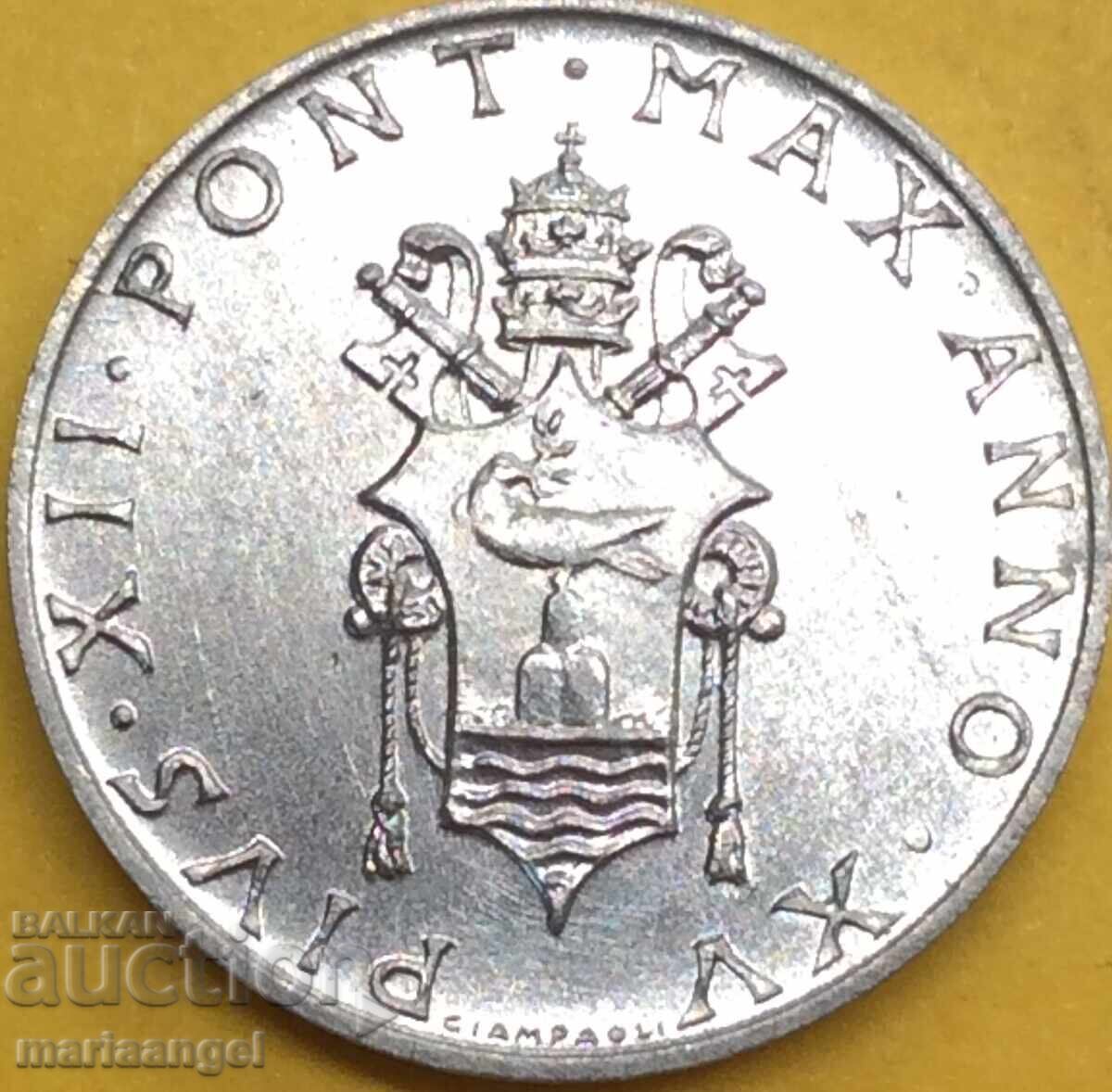 1 Lira 1953 Vatican Pius XII UNC 2 - 6