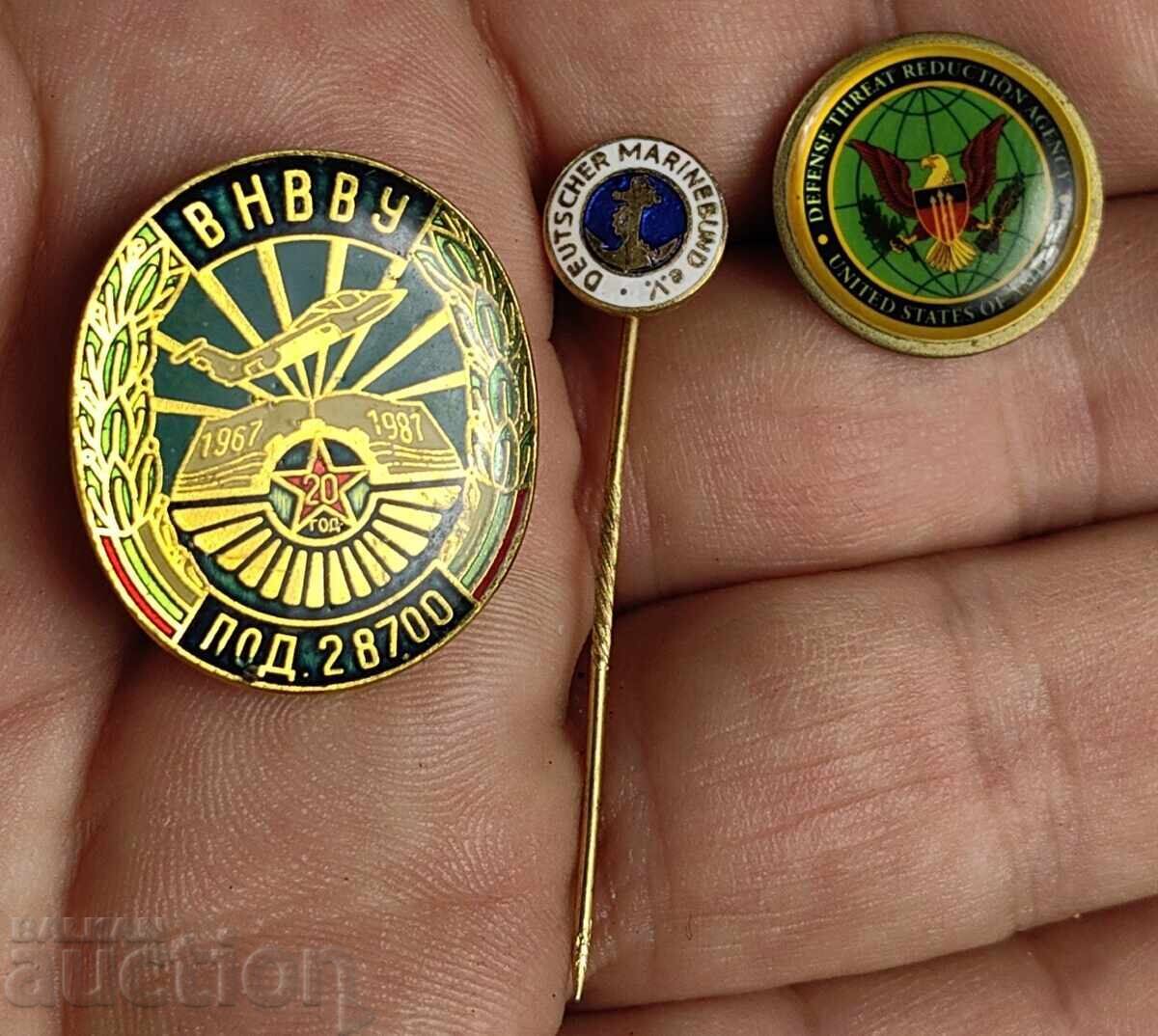 LOT RARE BADGES SIGNS MARK BADGE ENAMELED - 6 LOT RARE BADGES SIGNS MARK BADGE ENAMELED - 6