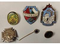 LOT RARE BADGES SIGNS MARK BADGE ENAMELED