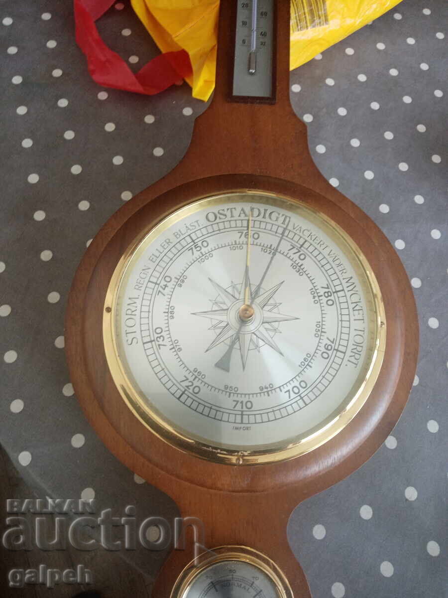 Licitație BAROMETRU, TERMOMETRU, HIGROMETRU NEMȚESC - 70 cm - 110 lv