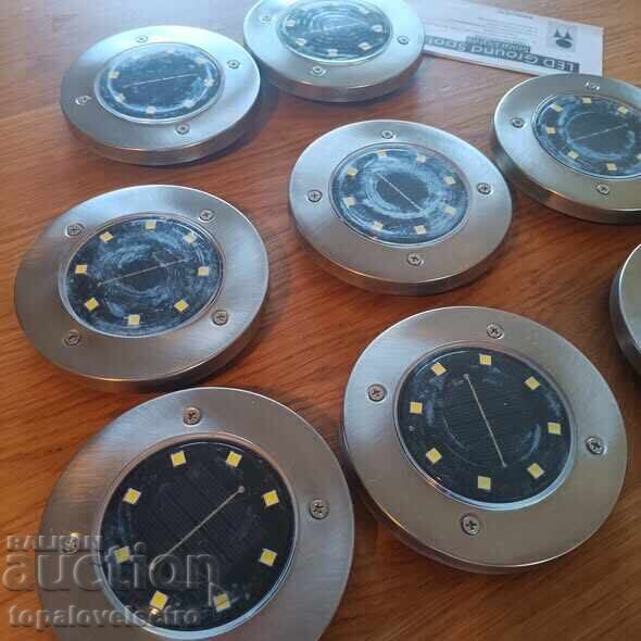 Delivery of 8 solar garden lamps, waterproof, white light