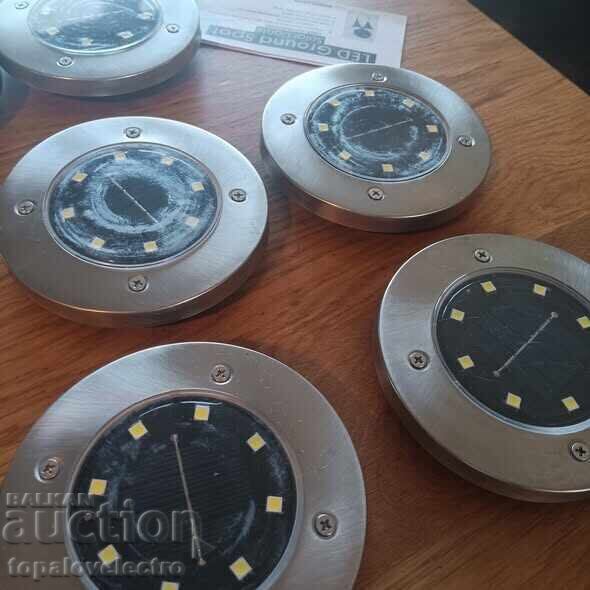 8 solar garden lamps, waterproof, white light - 5