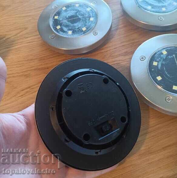 8 соларни лампи за градина, водоустойчиви, бяла светлина - 6