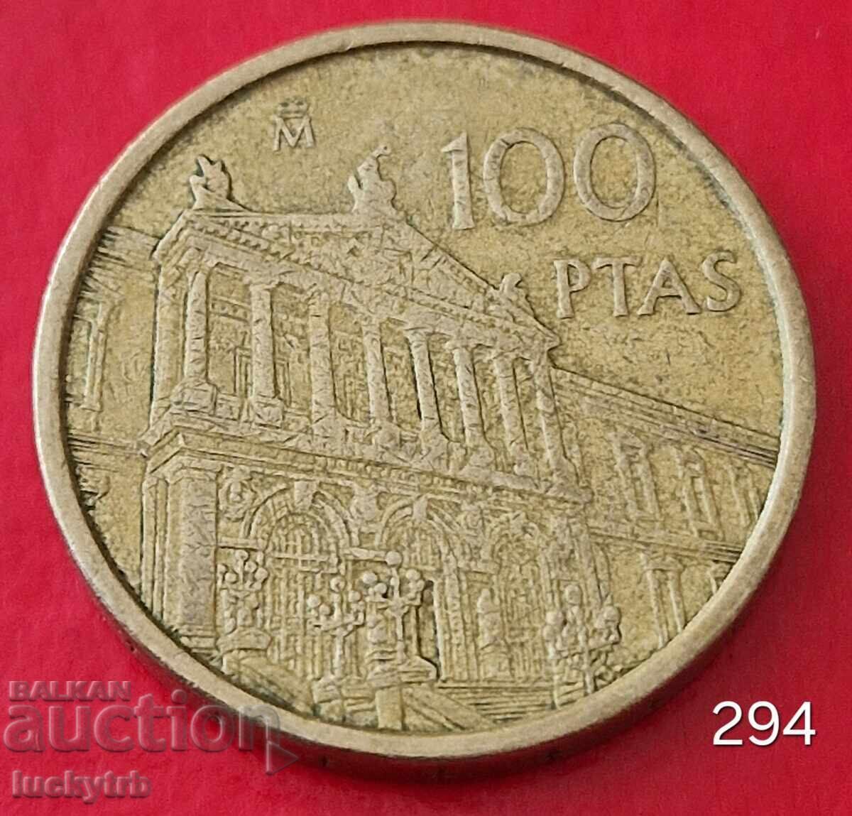 100 pesetas 1996 - Spania - Biblioteca Națională 100 pesetas 1996 - Spania - Biblioteca Națională
