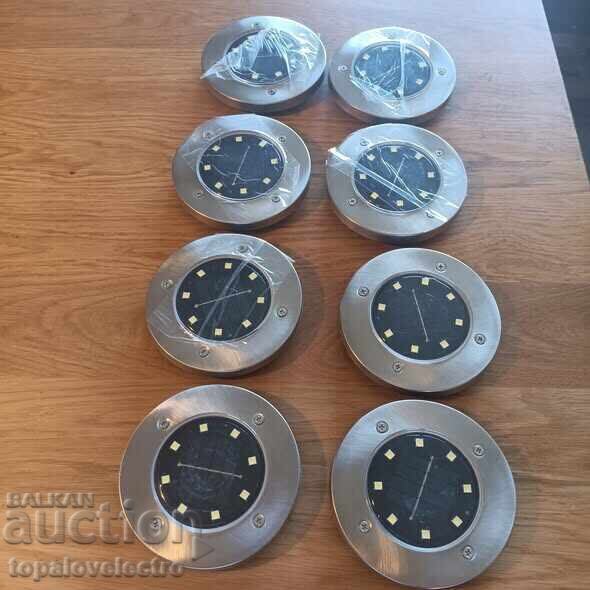 Аукцион Комплект от 8 соларни лампи за градина, водоустойчиви