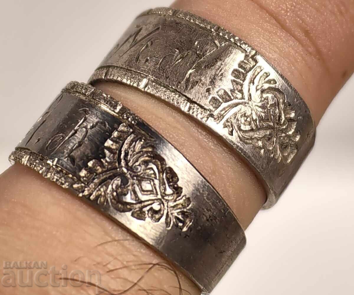 Delivery of LOT OLD REVIVAL SILVER WEDDING BANDS RING BAND