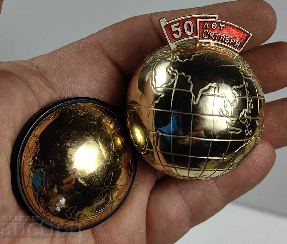 Доставка на СОЦ СЪВЕТСКИ ЮБИЛЕЕН СУВЕНИР ГЛОБУС СССР