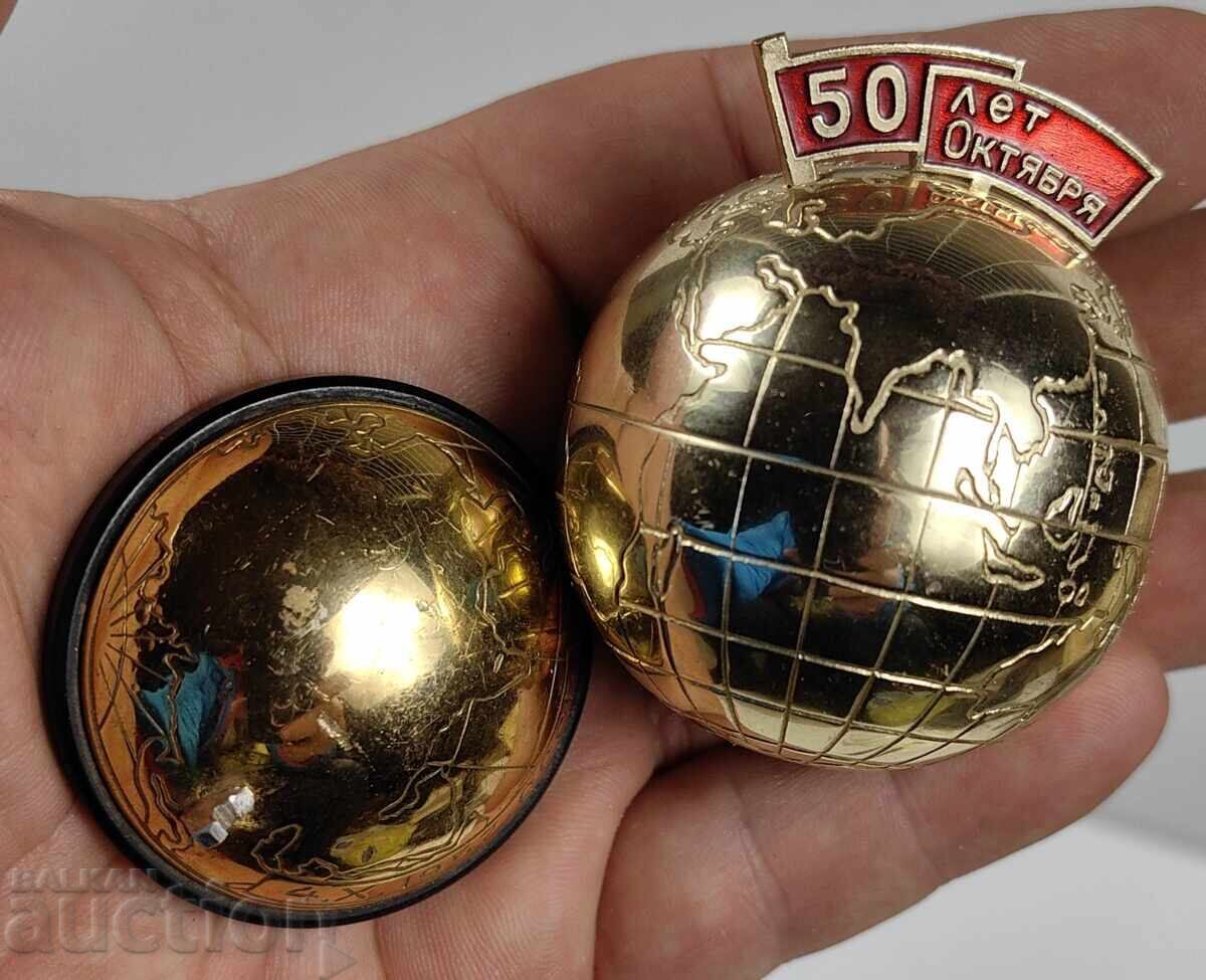 СОЦ СЪВЕТСКИ ЮБИЛЕЕН СУВЕНИР ГЛОБУС СССР