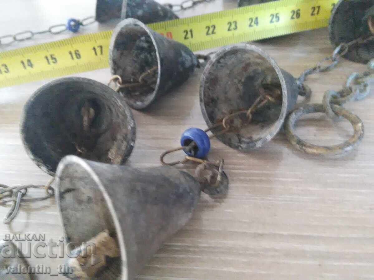 Antique brass wind chime - 6