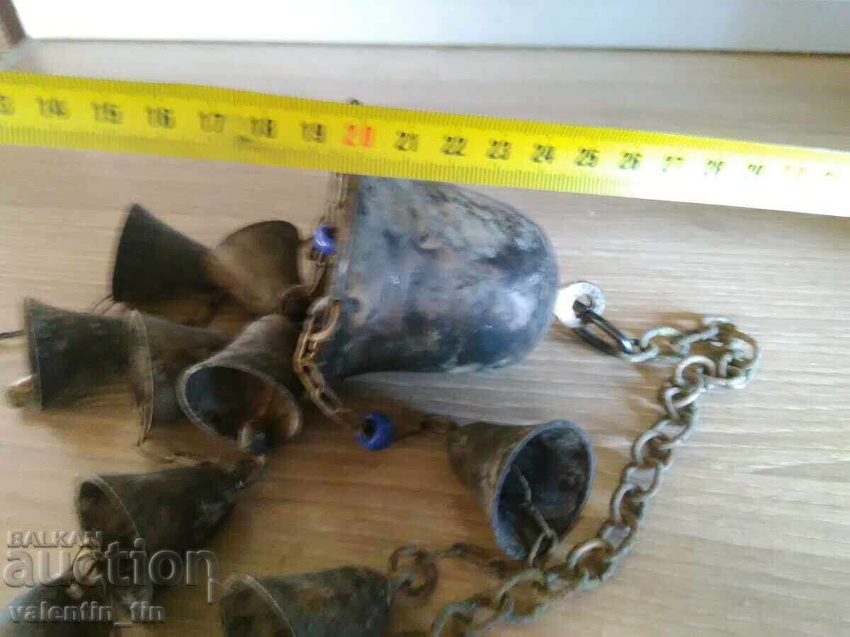 Antique brass wind chime - 7