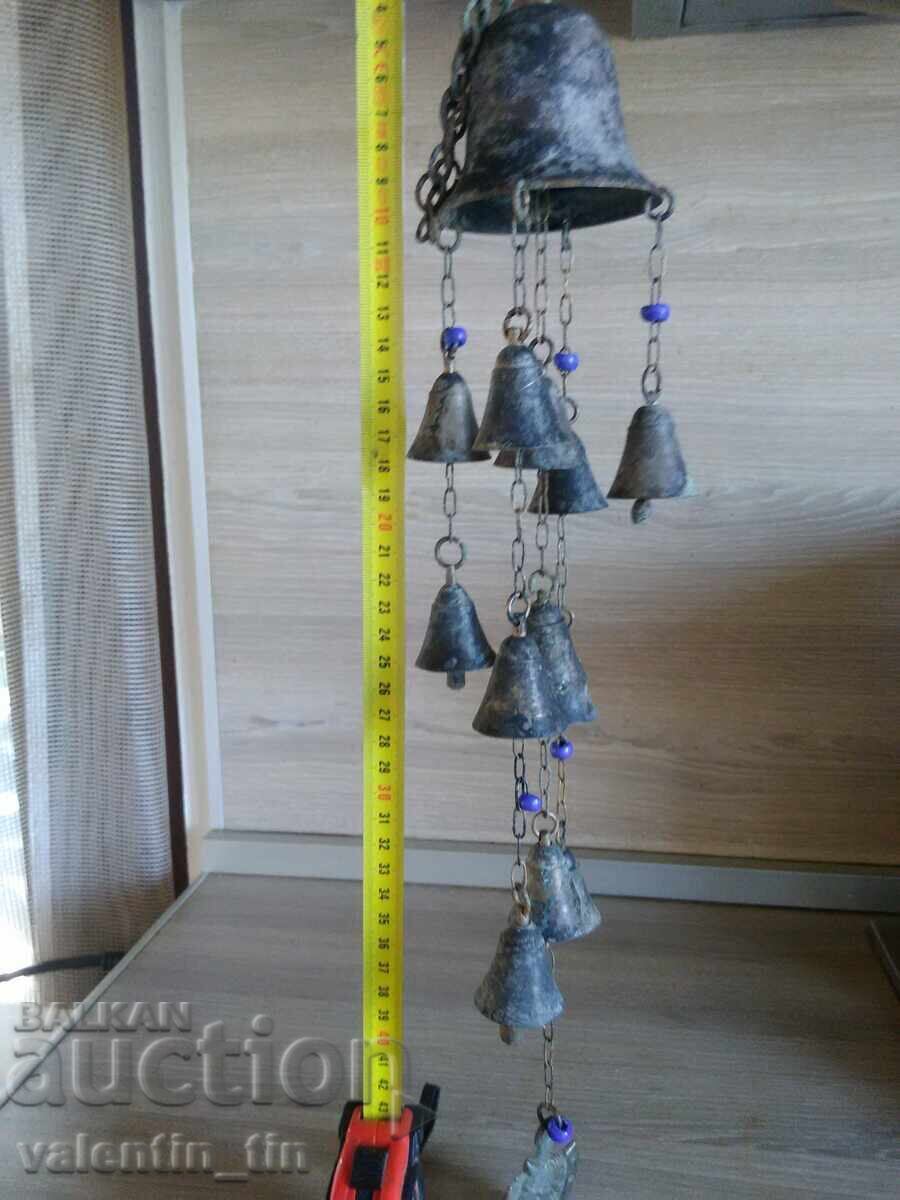 Antique brass wind chime