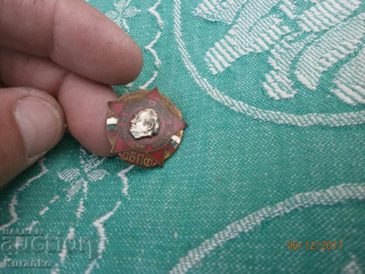 Σπάνιο σήμα ΣΒΠΦ μπρούντζος σμάλτο άριστο - 6