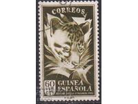 Timbrul poștal timbrat Fauna Divă Pisică 1951 din Guineea Spaniolă