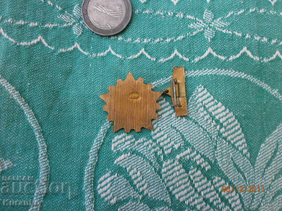 Σπάνιο σήμα ΑΡΙΣΤΟΣ μπρούτζινο σμάλτο άριστο - 5