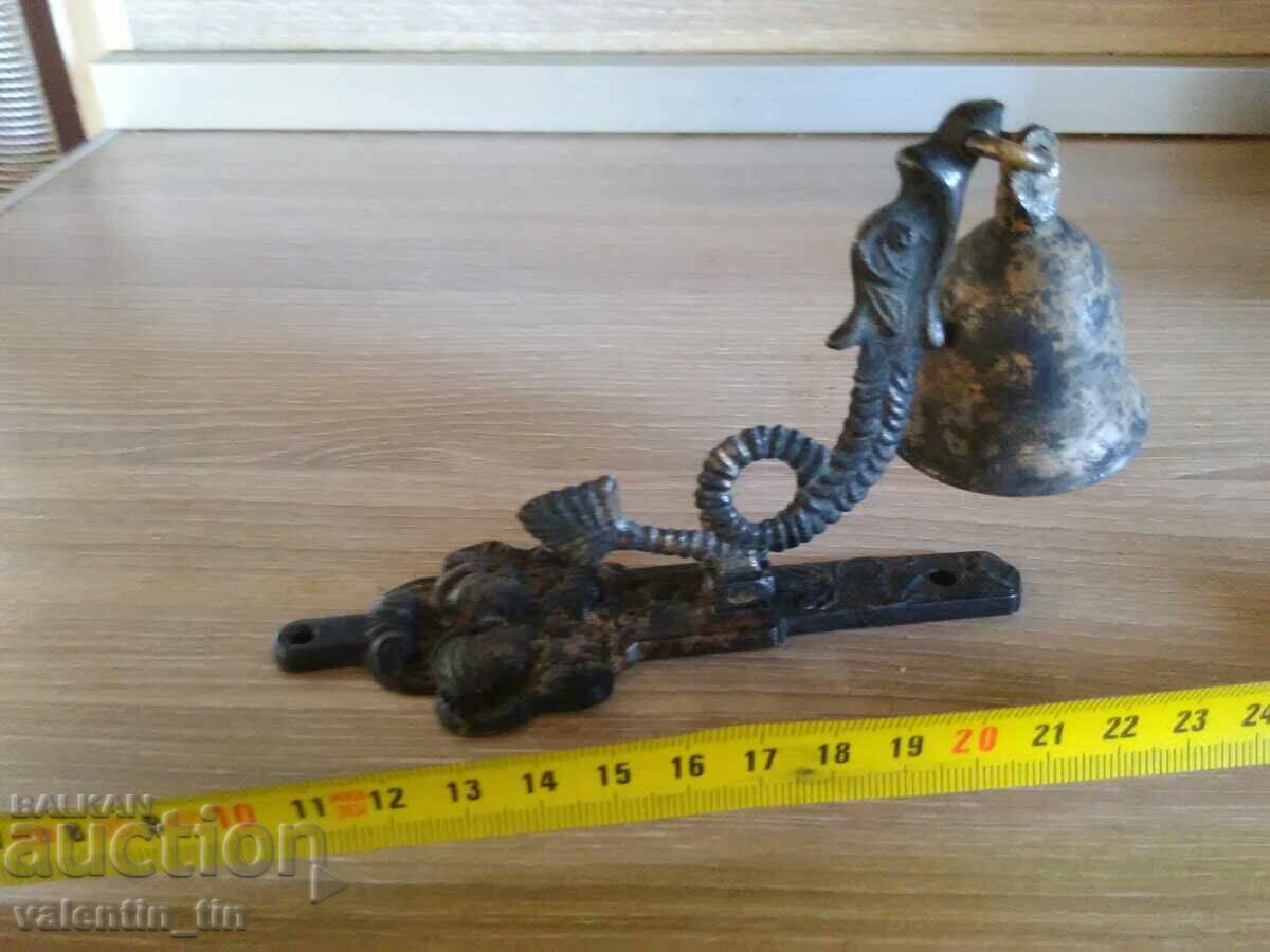 Old bell (clapper) brass, bronze for door - 7