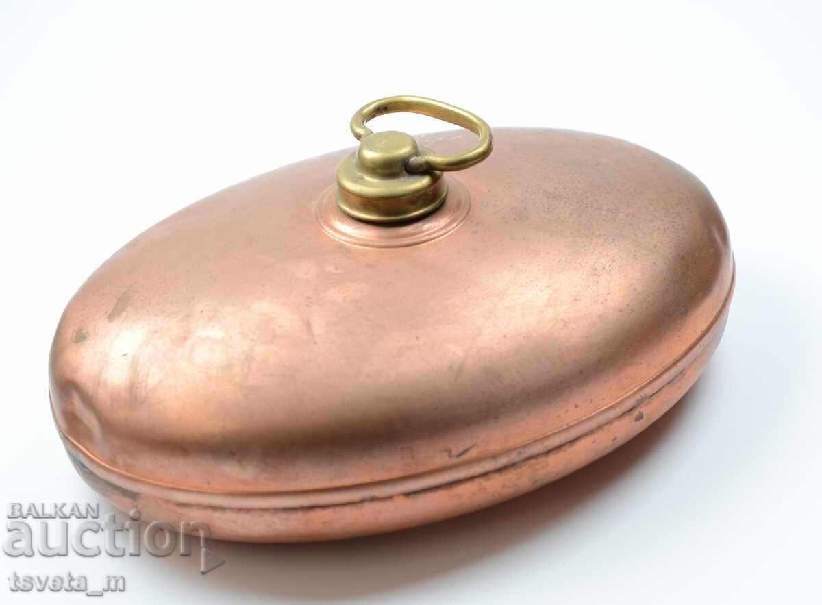 Старинна морска бакърена медна грейка с цена 45.00 лв. | € 23.01 Старинна морска бакърена медна грейка с цена 45.00 лв. | € 23.01