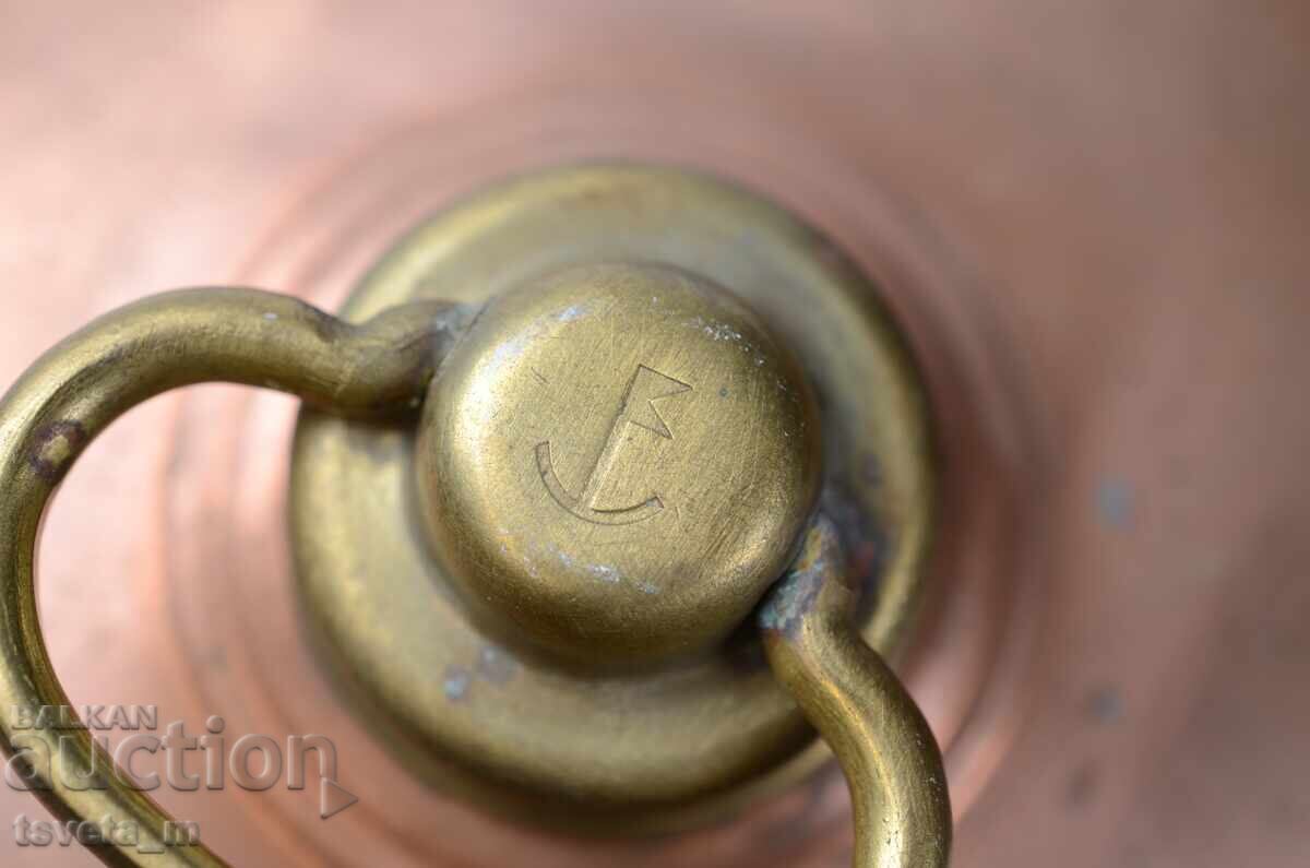 Старинна морска бакърена медна грейка - 6 Старинна морска бакърена медна грейка - 6