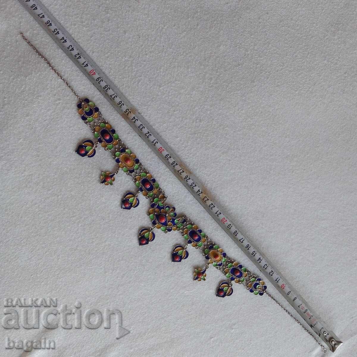 Colier unic din argint cu email și corali - 5 Colier unic din argint cu email și corali - 5