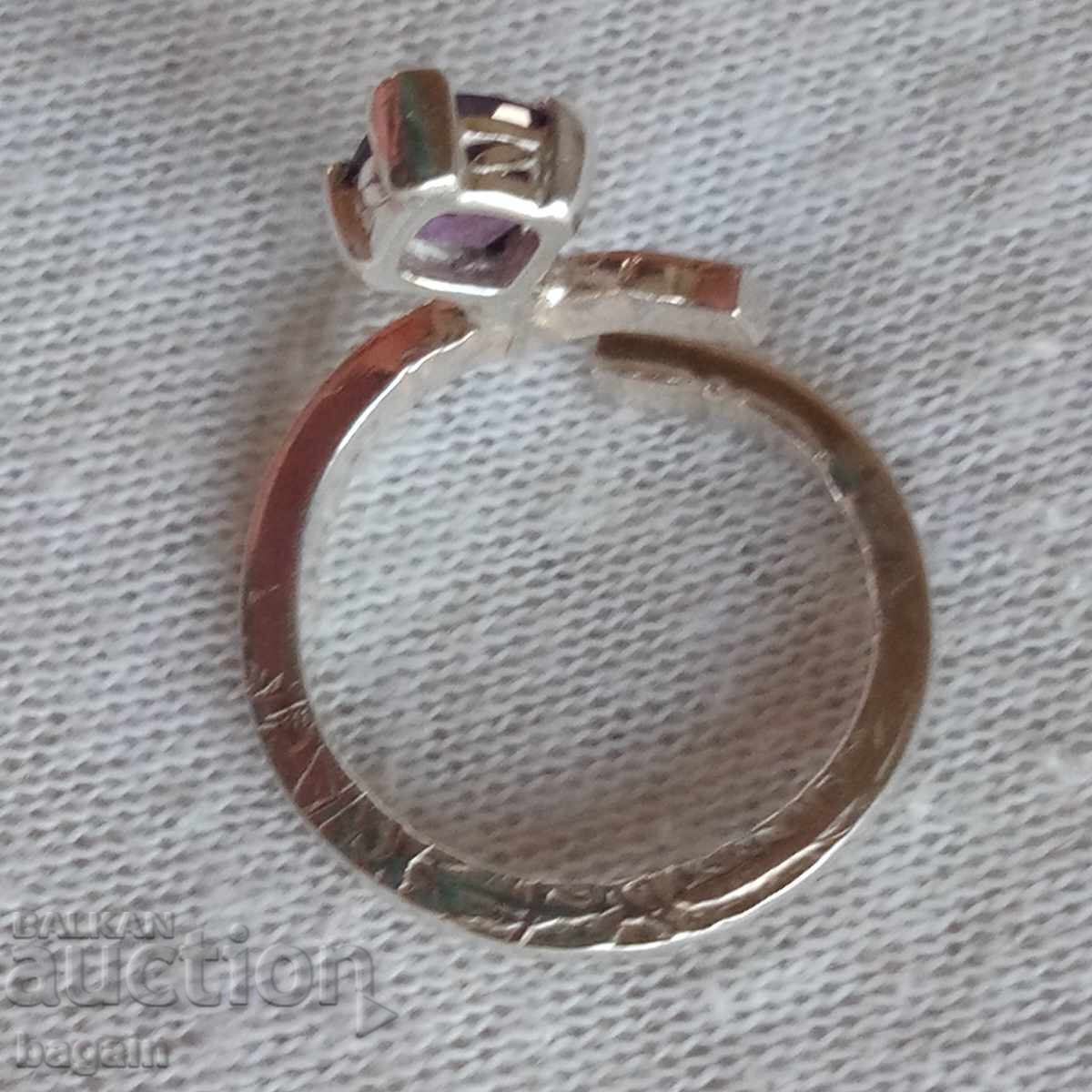 Designer silver ring with tourmaline - 5 Designer silver ring with tourmaline - 5