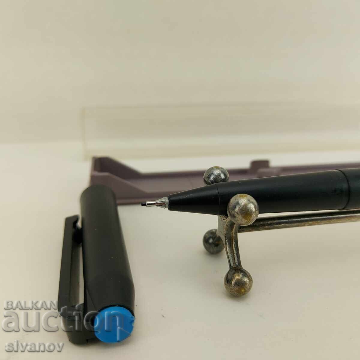 Παράδοση Παλιό σοβιετικό στυλό λεπτής μύτης για σχέδιο, μπλε #4620