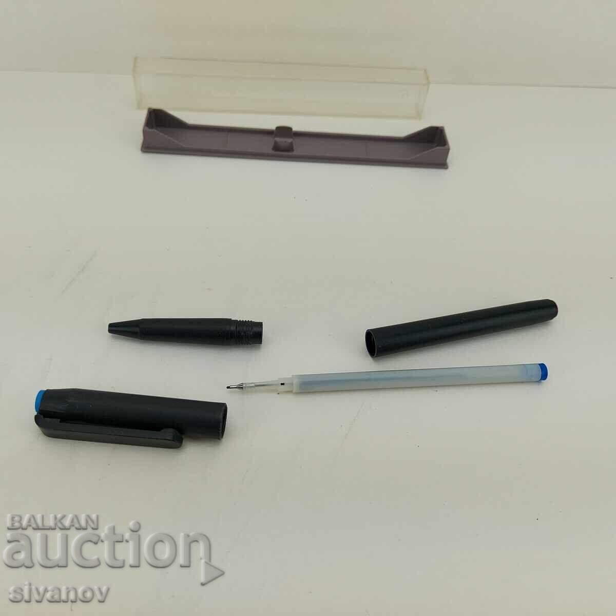 Παλιό σοβιετικό στυλό λεπτής μύτης για σχέδιο, μπλε #4620 - 6