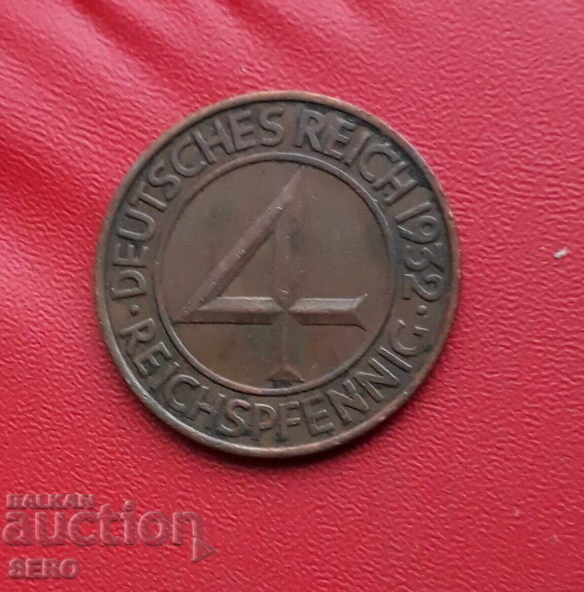 Γερμανία-4 pfennig 1932 Α-Βερολίνο
