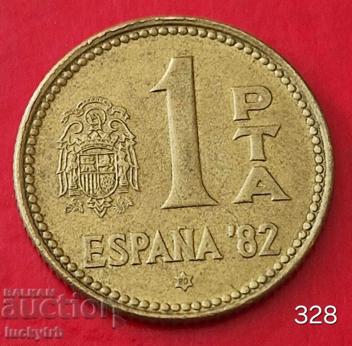 1 pesetă 1980 "80" - Spania