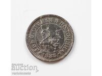 2½ Stotinki 1888 - Bulgaria › Principality of Bulgaria
