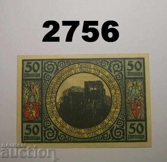 Дупка Lobeda 50 pfennig 1921 Германия с цена 1.00 лв. | € 0.51