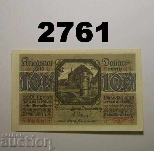 "Άκυρο!" Donauwörth 10 pfennig 1918 Γερμανία "Άκυρο!" Donauwörth 10 pfennig 1918 Γερμανία