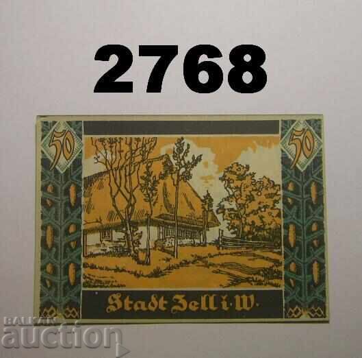 Zell in Württemberg 50 pfennig 1921 Germany with price 2.50 BGN | € 1.28