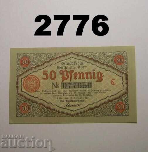 Cologne 50 pfennig 1922 Germany Cologne 50 pfennig 1922 Germany