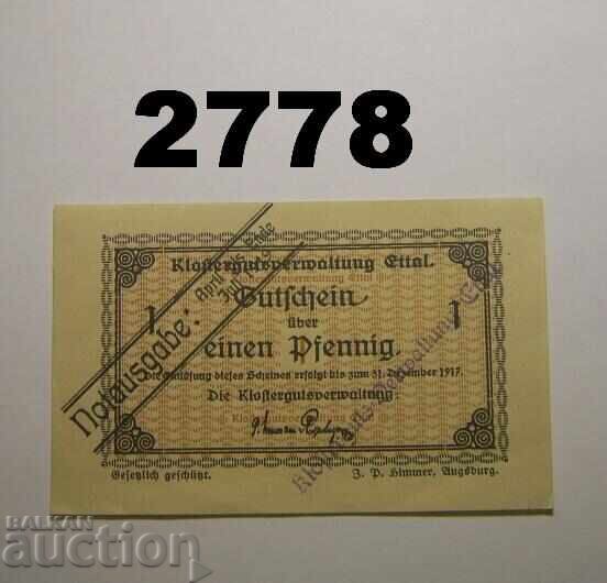 Ettal Monastery 1 pfennig 1917 Germany