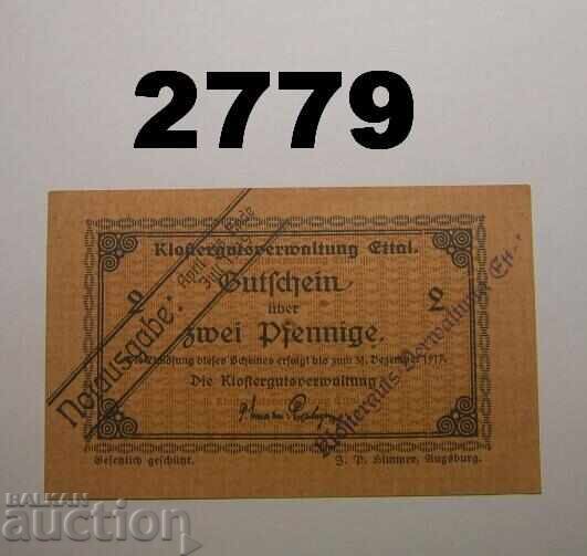 Ettal Monastery 2 pfennig 1917 Germany