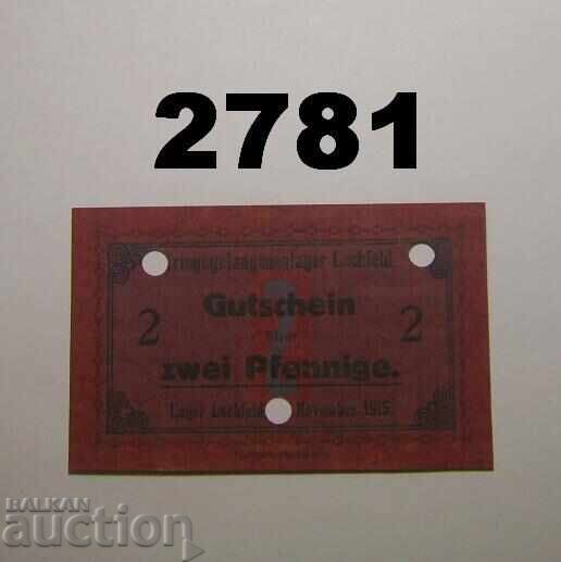 Lager Lechfeld 2 pfennig 1915 Germany Lager Lechfeld 2 pfennig 1915 Germany