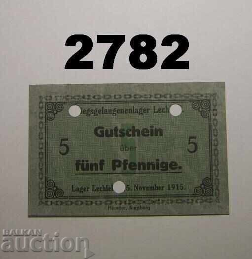 Lager Lechfeld 5 pfennig 1915 Germania Lager Lechfeld 5 pfennig 1915 Germania