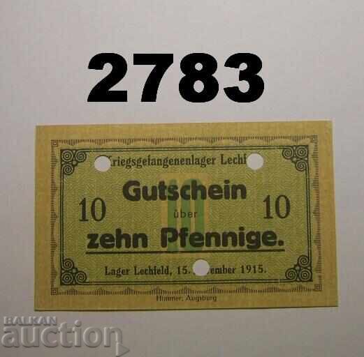 Lager Lechfeld 10 pfennig 1915 Германия Lager Lechfeld 10 pfennig 1915 Германия