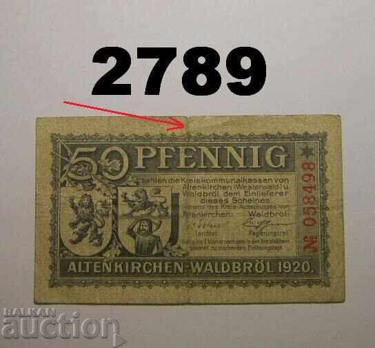 Altenkirchen 50 pfennig 1920 Германия