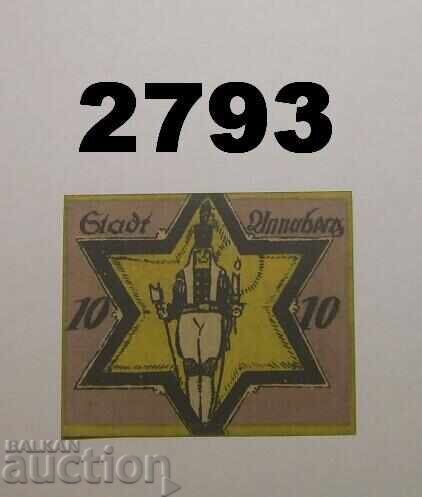 Annaberg 10 pfennig Notgeld Германия с цена 2.00 лв. | € 1.02