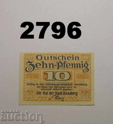 Annaberg 10 pfennig 1920 Германия с цена 1.50 лв. | € 0.77