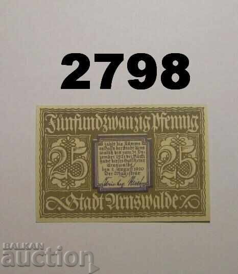Arnswalde 25 pfennig 1920 Германия